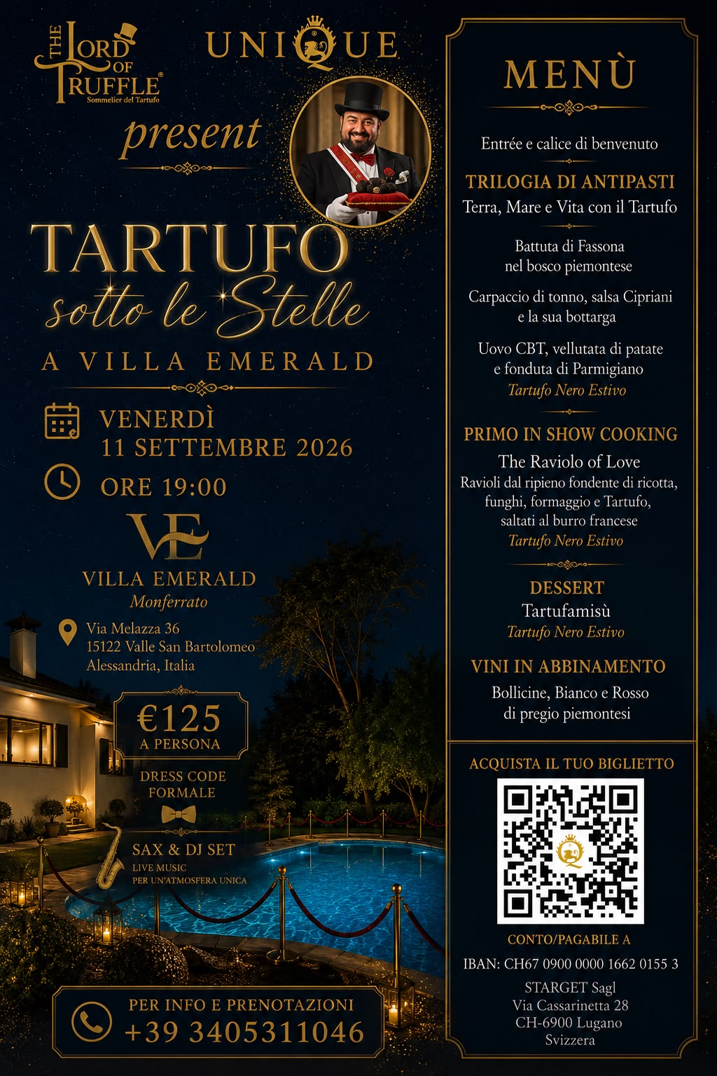 Tartufo sotto le Stelle: gusto, eleganza e spettacolo a Villa Emerald