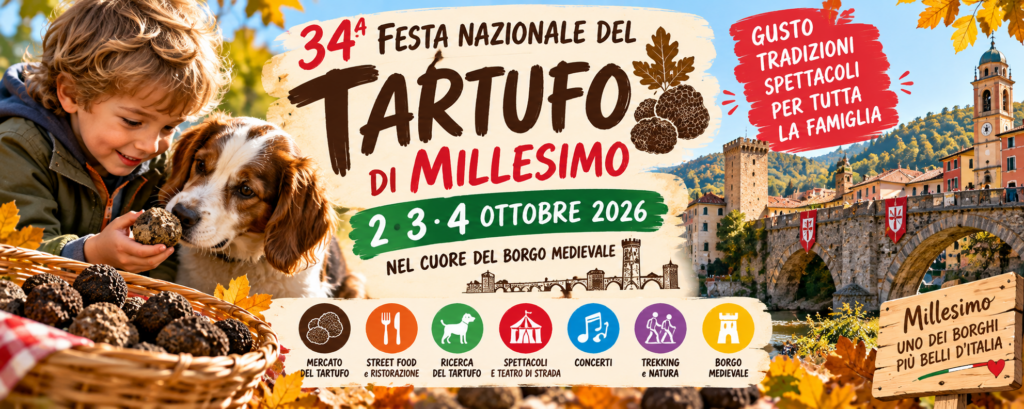 Festa Nazionale del Tartufo di Millesimo 2026: gusto e divertimento per