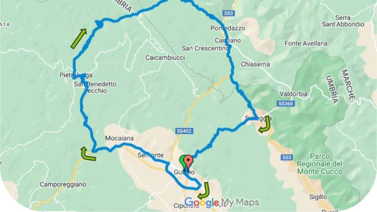 Gubbio-Acqualagna: due giorni in bici tra borghi, tartufo e natura