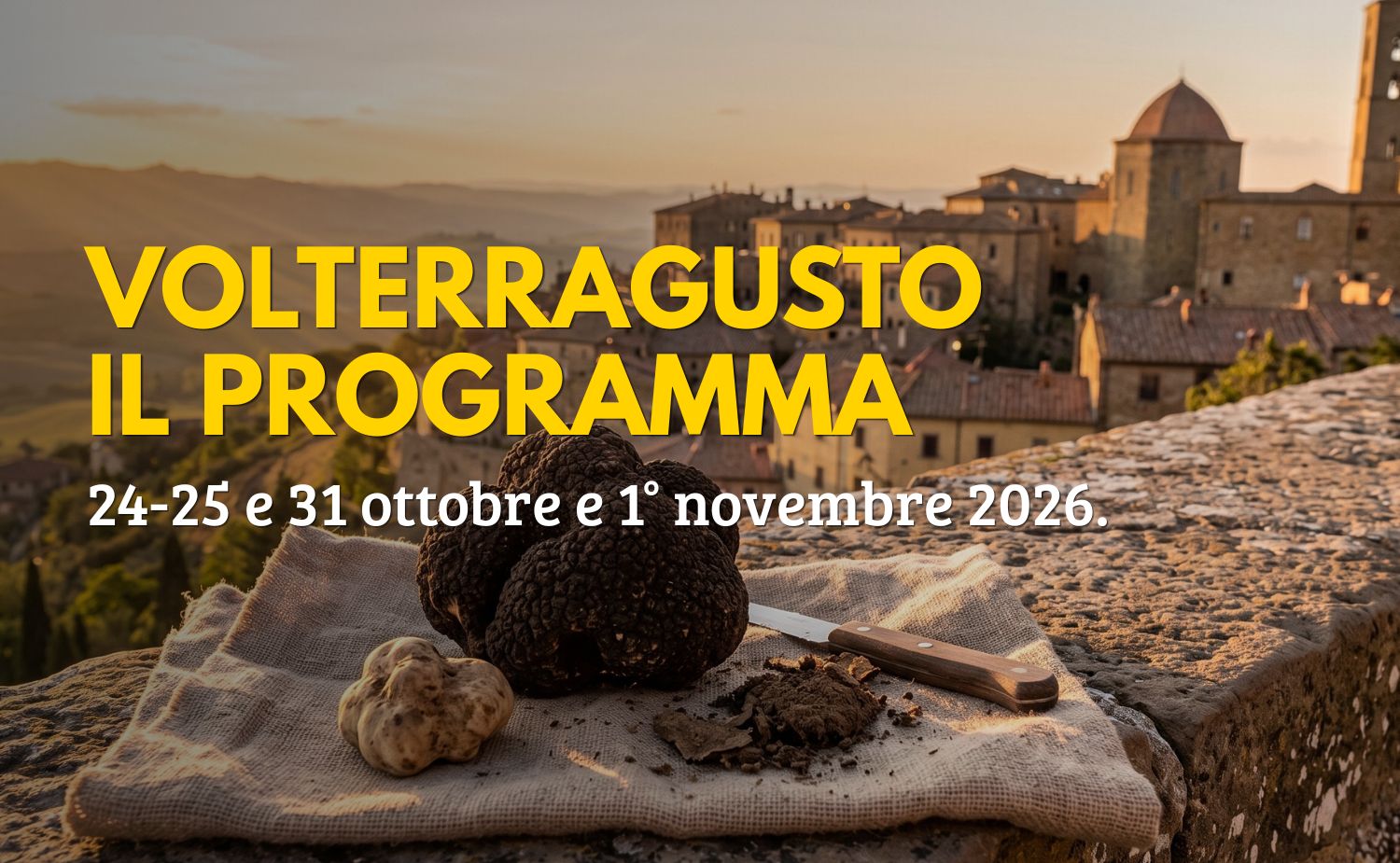 Volterra Gusto 2026: Il Tartufo Bianco e i Sapori della Val di Cecina Protagonisti nel Cuore della Città Etrusca